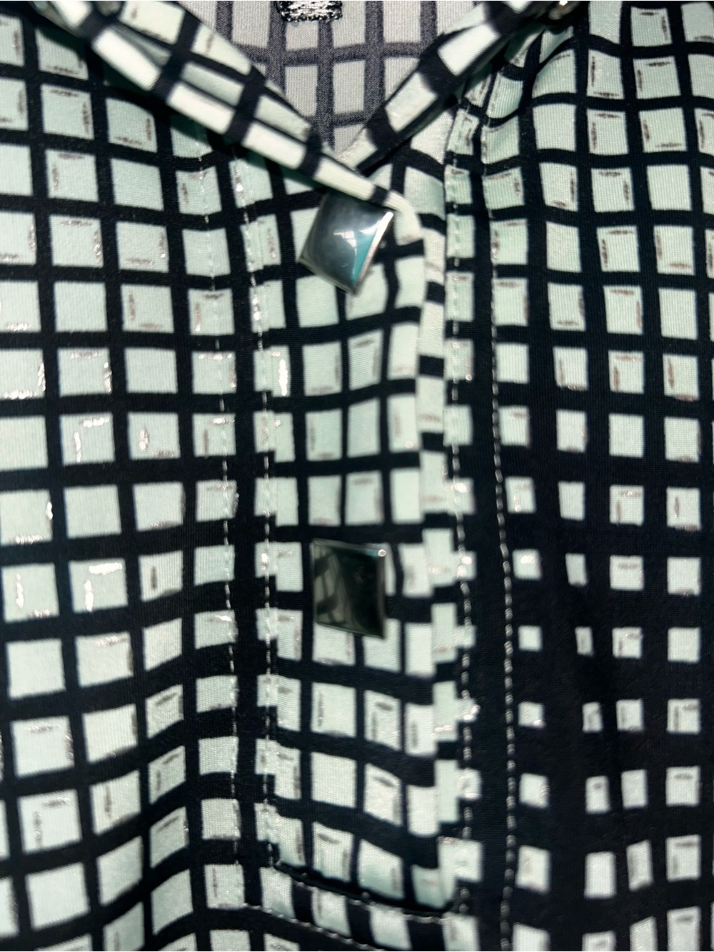 jamie sadock sea green and black Grid Short Sleeve Polo - Picture 4 of 9